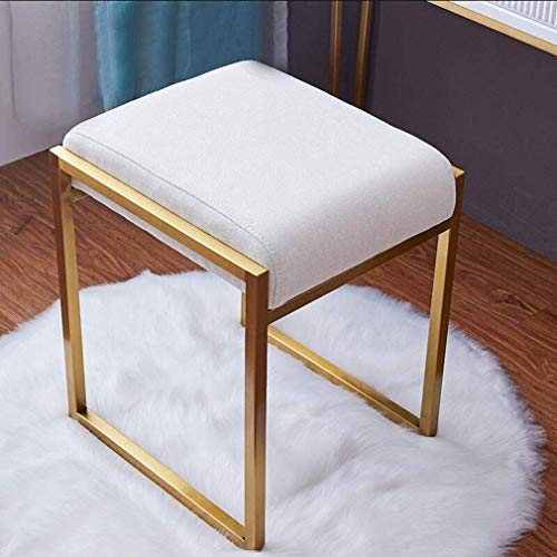 Taburete de tocador nórdico minimalista en acero inoxidable para casa 2