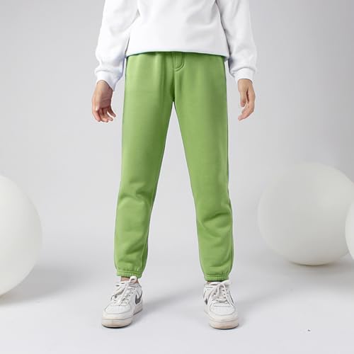 Boys Fleece Pants Plain Sweatpants Drawstring Elastic Waist Jogger for Boys or Girls 5-14 Years2