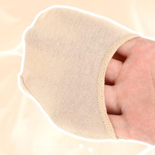 Image of Gjinxi 4 Pairs Ball of Foot Cushion Socks Toe Cover with Padding | No Show Half Sock Women Toe Topper Liner Socks with Sponge Cushion