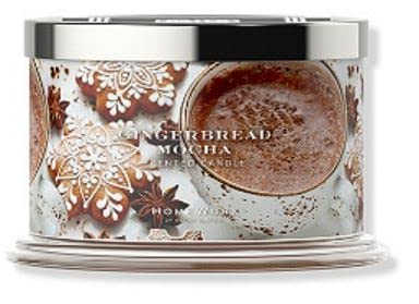 HomeWorx by Harry Slatkin 4 Wick Candle, 18 oz, Gingerbread Mocha