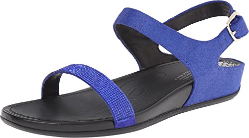 FitFlop Women's Banda Micro-Crystal Sandal, Mazarin Blue, 7 M US