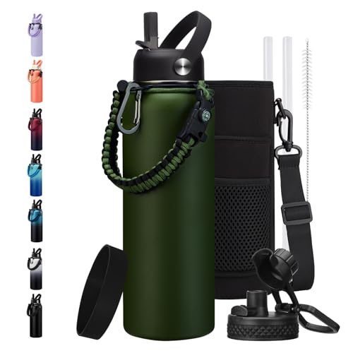 With Strap Tactical Insulated Jug Hot Cold Stainless Steel M