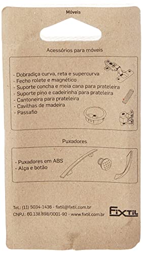Dobradiça Curva para Armário com parafusos 35Mm Fixtil Dpm/04