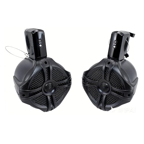 SDX Pro Audio Wireless Marine Speakers 6.5 (Pair) 350W Bluetooth Rechargeable Boat & Wakeboard Tower Speakers, No Wiring, Waterproof, Fits Roll Bars
