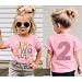 KEKEMI Birthday Shirt for Toddler Girl I’M Two Cute Birthday Girl T-Shirt 2T B-Day Party Outfit Short Sleeve Tee Tops Clothes(Pink-1,2T)