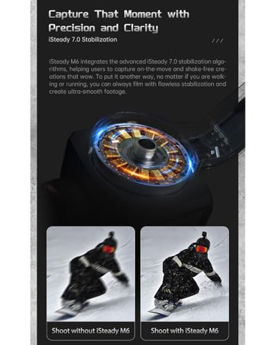 Image of hohem iSteady M6 Kit Gimbal Stabilizer for Smartphone,3-Axis Phone Gimbal with AI Tracking Sensor Magnetic Fill Light 0.91-inch OLED Display Max Payload 400g,Gimbal Stabilizers for iPhone Android