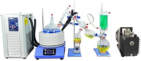 HNZXIB 2L Short Path Distillation Kit with Cooling Chiller and Vacuum Pump
