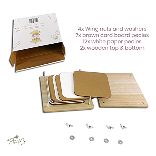 Wooden Leaf, Plant, Flower Press Kit & Ebook - Medium 7X7 Inch, 7 Layer Press, Great Gift For Creative Plant Lovers, Kids & Adults, Educational Activity, Outdoor Crafts #TOP2