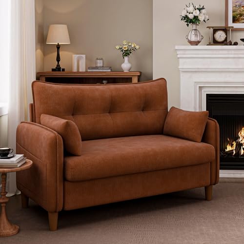 TROMIRY 50" Mini Loveseat Couch for Small Space Tufted Love