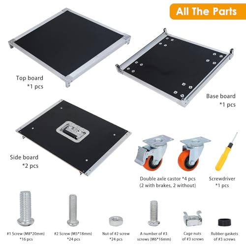 image for WikrOck AV Gear Rack 8U Home Audio & Video Stage Stereo Equipment Stor