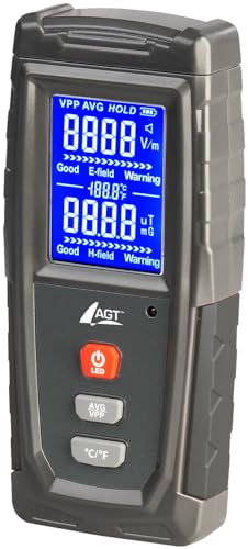 AGT Geigerzähler: Digitales Akku-EMF-Messgerät mit LCD-Display (Strahlen Messgerät, EMF-Messgeraet)