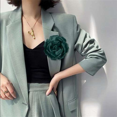 Image of 4.3 inch Red Rose Hair Clip Large Flower Brooches for Women | Charming Flowers Pins for Clothes | Turn Heads with Stylish Rose Hair Clip Flower Brooch Pin for Clothes & Clips for Woman