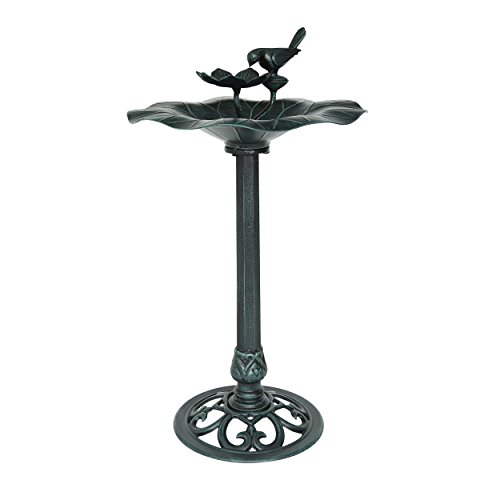 Christopher Knight Home Andy Outdoor Aluminum And Iron Bird Bath, Antique Green #TOP20