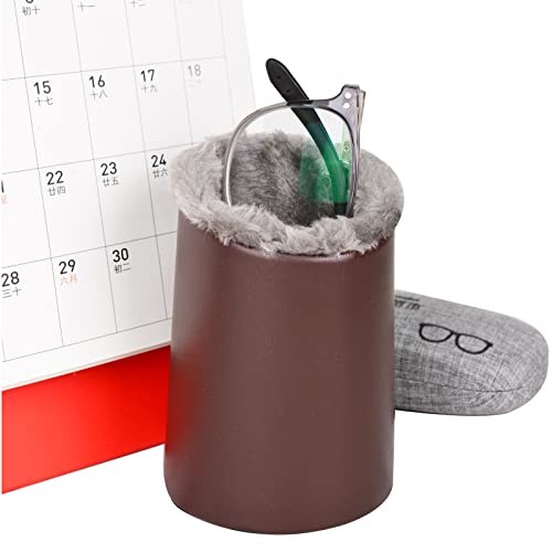 Image of Pack of 2 Plush Lined Eyeglasses Holder Stand Case Glasses Protective Holder for Desks or Nightstands