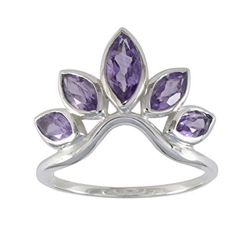Bague en améthyste naturelle argent 925 cadeau idéal anniversaire fille