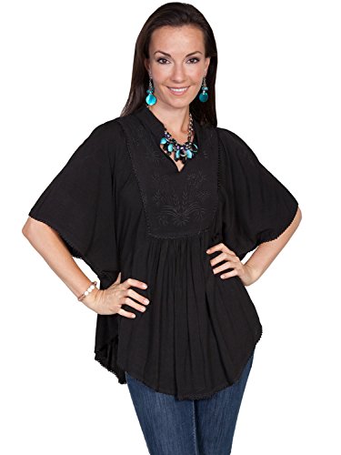Scully Women's Poncho Blouse Black XX-Large