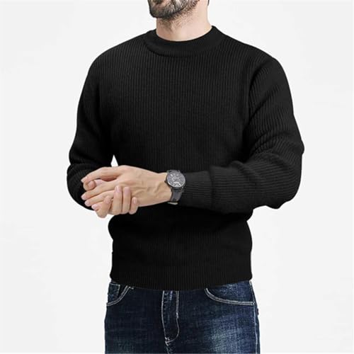Mens Sweater Crewneck Pullover Long Sleeve Lightweight Sweater Plain Knit Casual Knitwear Classic Basic Tops3