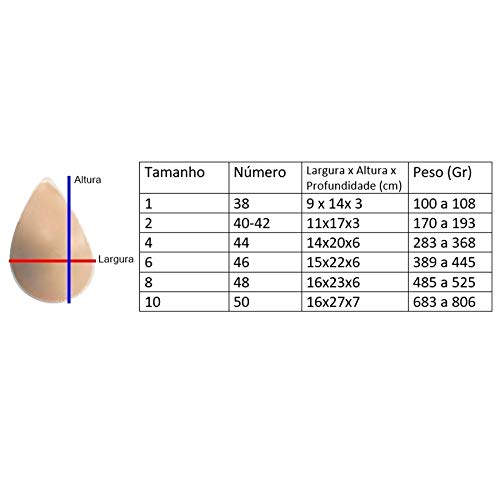 Prótese de Mama Externa Gota Pós-Mastectomia (44) Ortho Gen