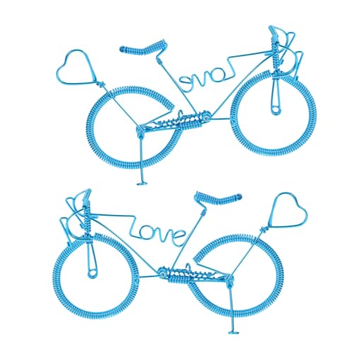 ULDIGI Retro Bike Model Ornament Love Heart Bicycle Model Vintage Style Bike Adornment Craft Artwork