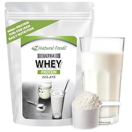 Z Natural Foods Ultra Whey Protein Isolate Powder - Pure, Unflavored, Unsweetened Whey Protein Powder - Flavorless Whey Isolate with Vital Proteins for Fitness, Sports Nutrition, Immune Support, 5 lb