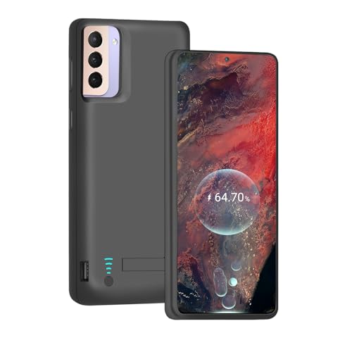 Loytal [Upgraded Battery Case for Samsung Galaxy S21+ Plus 5G, 5000mAh Rechargeable Extended Battery Charging Charger Case, Add 100% Extra Juice, Not for S21 or S21 Ultra (6.7 inch) Black