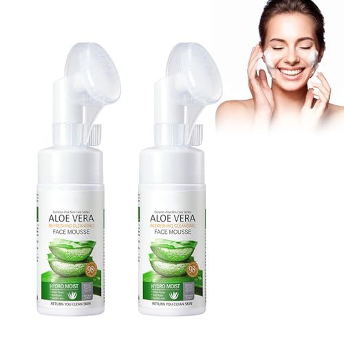Tkekruh 2PC Limpiador Facial 120ml, Limpiador Facial Hidratante, Speedy Limpieza, Deep Clean, Limpia Suavemente la Piel y Regula el Equilibrio Hidrolipídico, Fácil de Enjuagar para Todo Tipo de Pieles