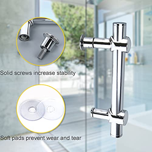 Bouton de poignée de porte de douche noir étanche en acier inoxydable pour cabine - 6