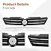 Perfit Liner Front Grille Grill Black Compatible With 2011-2014 Volkswagen Jetta Sedan VW1200151 5C6853651QWA