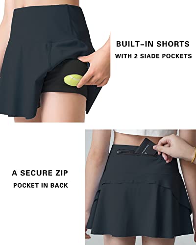 LETAOTAO Girls Athletic Shorts Kids Gym Running Biker Shorts for Teen with Liner 2-in-1 Running,Active3