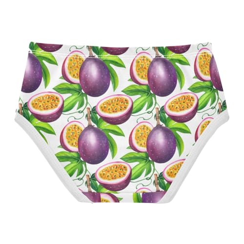 Joisal Girls Underwear Toddlers 2t Cotton Panties Little Girl Stylish Kids Undies Briefs Passion Fruits Green Leaves2