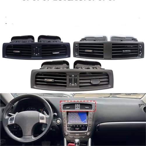 Grille de ventilation centrale haute résistance pour tableau de bord Lexus IS200