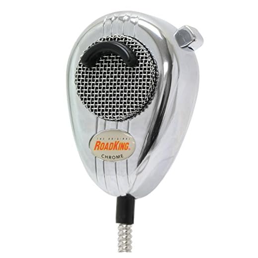 Road King RK56CHSS Chrome Noise Canceling CB Microphone with Chrome Flex Cord