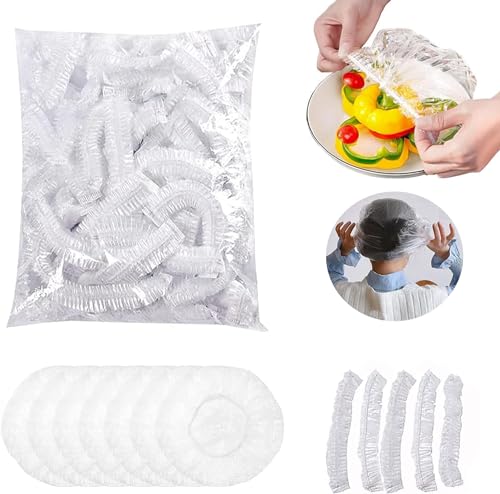 100 bolsas de plástico para conservación de alimentos, con cierre elástico, desechables