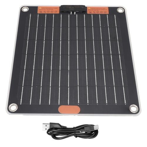 Vgvgaj 30W Panel Solar Portátil Panel Emergencia Solar Paneles Solares Portatiles Cargador Rápido con 2 Puertos USB Placa Solar Camping para Estaciones De Energía