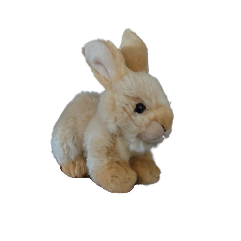Peluche lapin blanc et orange pour décorer une chambre d'enfant ou un couffin de bébé