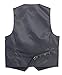 Gioberti Boy's Tweed Plaid Formal Suit Vest, Herringbone Gray, Size 6