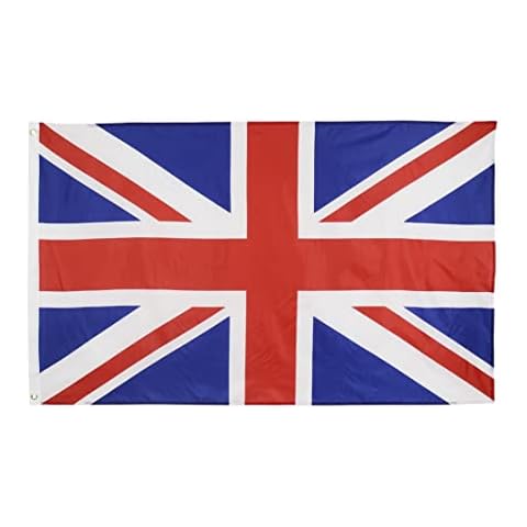 flyorigin Union Jack United Kingdom Flag 2.9 feet x 2 feet (90 x 60 cm) UK National Flags Cup Football fan Banner Sport Great Britain Flag Cover