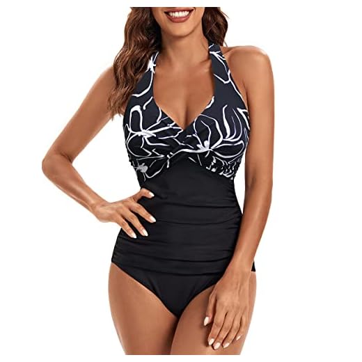 Viloree Femme Maillot de Bain 1 pièce Amincissante Slim Push Up Monokini Dos Nu Bikini Noir Highlight L