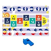 Hop and Count Rug - Colorful Jumping Play Mat with Numbers for Children, Early Learning Nursery Carpet | Toddler hopscotchs Rug for Boys Age 3-5, Fun Activity Floor Mat for Daycare, Classroom, Bedroom