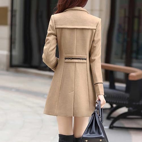 Maiyifu-GJ Women's Mid-Long Wool Blend Coat Double Breasted Notched Lapel Trench Jackets Spring Fall Casual Overcoat2