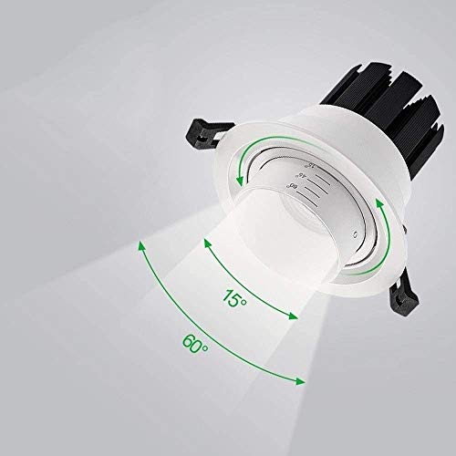 Spotlight encastré LED 7W pour une ambiance de salon chaleureuse avec focus réglable