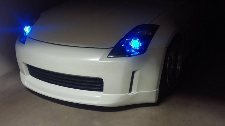 Miniatura 3 de iJDMTOY 15-SMD kit de anillo de luces ledes halógenas de alta potencia, ojo de demonio, para faros o lentes de proyección de 2.5" 2.8" 3.0", Azul