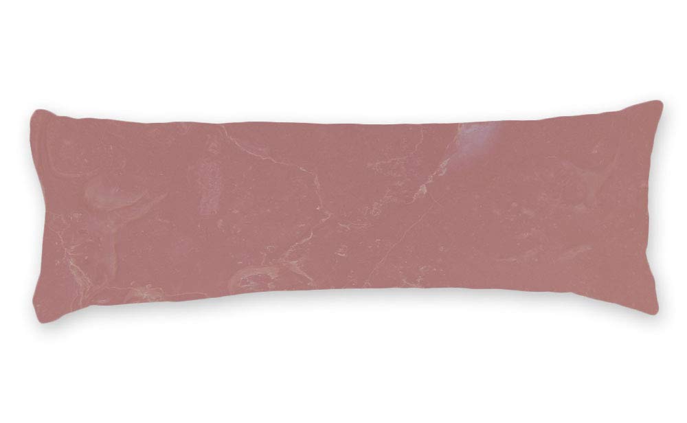 AILOVYO Pillow Cover Marble Pink Silky Shiny Satin Body Pillow Case Home Decor 20 x 54 Inch