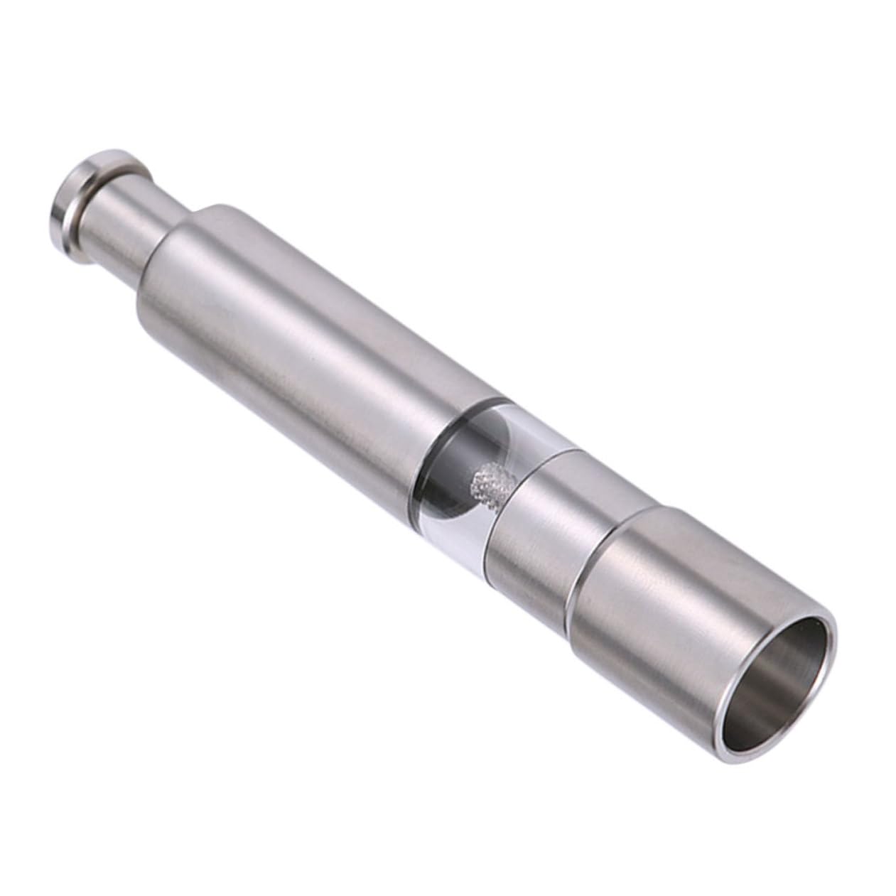 Manuelle in Silberner Farbe Pfeffermühle mit Push Bedienung aus Edelstahl zum Mahlen Verschiedener Lebensmittel für Küche und Täglichen Gebrauch
