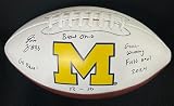 Dominic Zvada Signed & Inscribed Beat Ohio Michigan Wolverines Football JSA COA - Autographed College Footballs