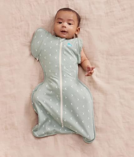Image of Love to Dream Swaddle Up Transition Bag Original, Arms Up Position, Light and Ultra Breathable Cotton - Sleep Bag - 1.0 TOG - (20-24C) Ideal for Moderate Temps (Twinkle Powder Blue, Medium, 6-8.5kg)