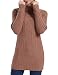 Rocorose Women's Turtleneck Long Sleeves Ribbed Knitted Pullover Sweater