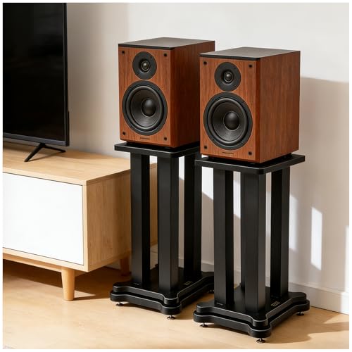Speaker Stands, Speaker Stands Pair for Surround Sound, Large Universal Speaker Stand, Holds 110lbs...