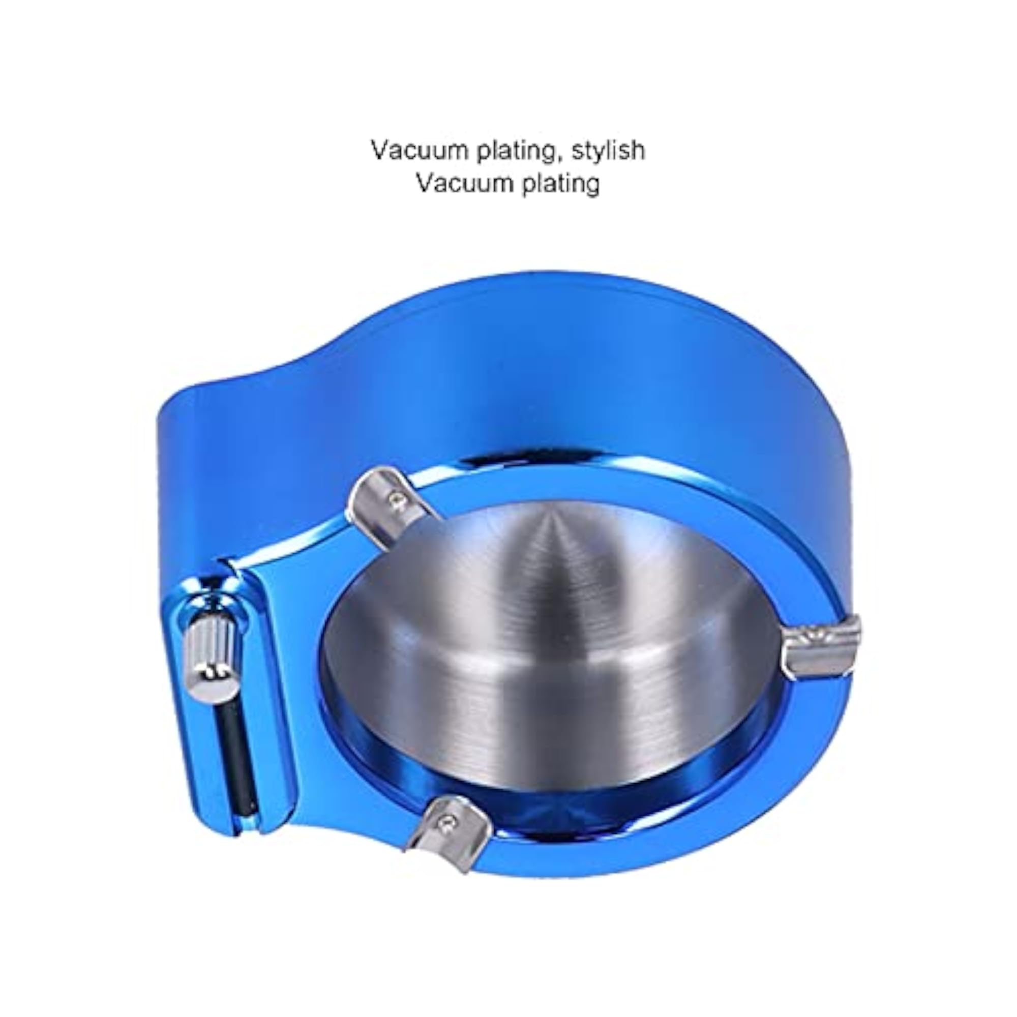 Durable Lighter Ashtray with 3 Slots, Blue
