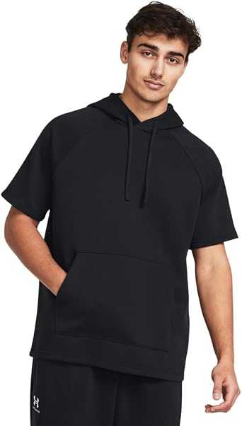 Under Armour mens Rival Fleece Short Sleeve HoodieSweatshirt